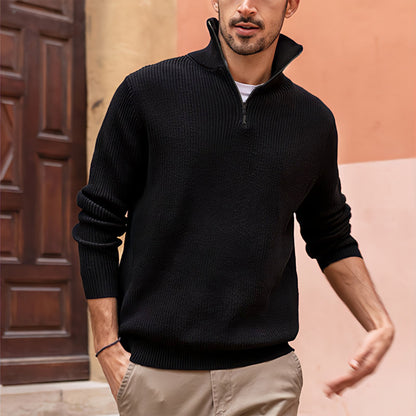 NICK | Heren Trui met Ritskraag – Stijlvolle Half-Zip Pullover van Zachte Knit