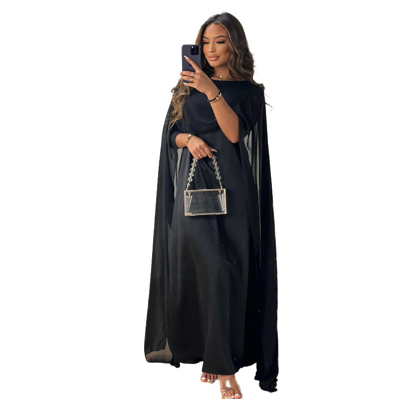 MATHILDE | Chiffon Kaftan Maxi Jurk – Elegantie met een Koningsuitstraling