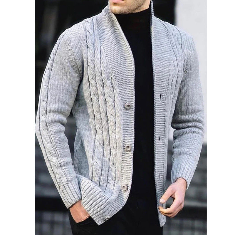 JAX | Heren Gebreid Cardigan met Kabelpatroon – Stijlvol en Comfortabel