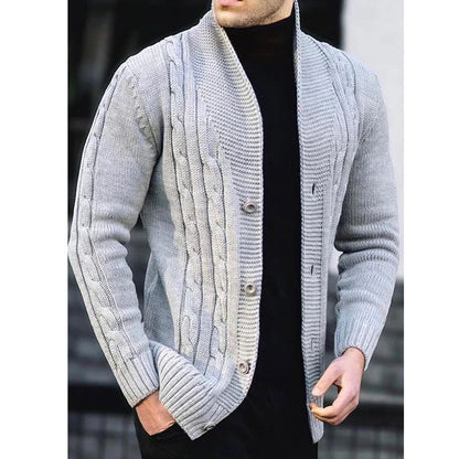 JAX | Heren Gebreid Cardigan met Kabelpatroon – Stijlvol en Comfortabel