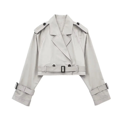 MAYA | Cropped Trenchcoat Beige – Modern, Chic & Onmisbaar in Jouw Garderobe