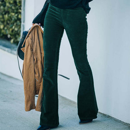 COLLEEN | Fluwelen Flared Broek – Elegant Comfort in een Tijdloze Pasvorm
