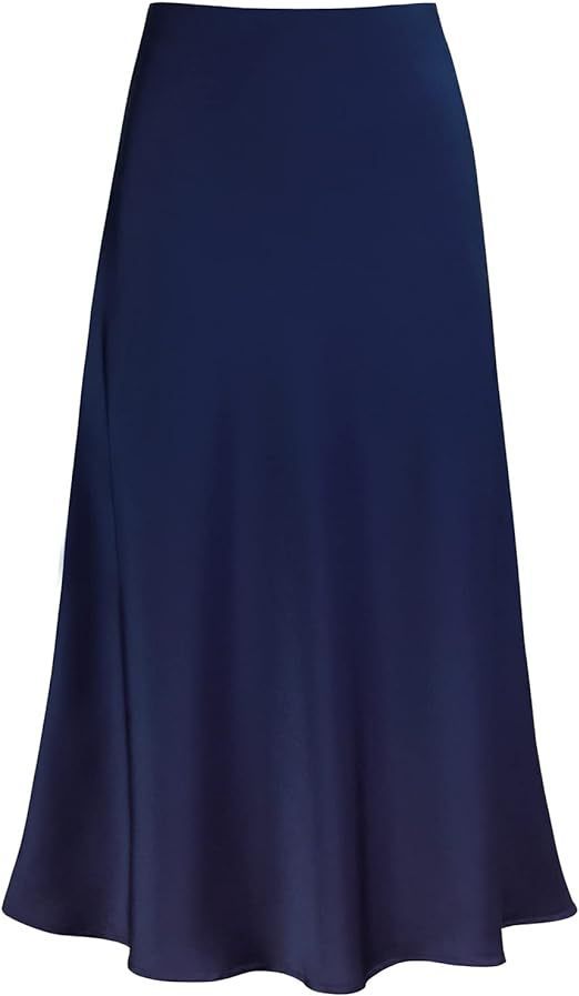 MARLEEN | Satijnen Maxi Rok – Elegante kleurige Rok met Glans & Flow