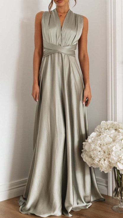 STEFFY | Satijnen Gala Avondjurk – Elegantie met Open Rug