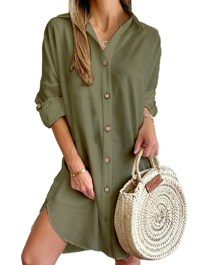 MYRGA | Overhemdjurk met Knopen – Casual Chic & Tijdloos