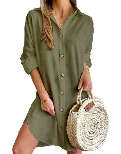 MYRGA | Overhemdjurk met Knopen – Casual Chic & Tijdloos