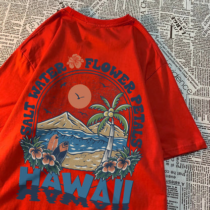 KINA | Hawaiiaanse Vibes T-shirt met Tropisch Design