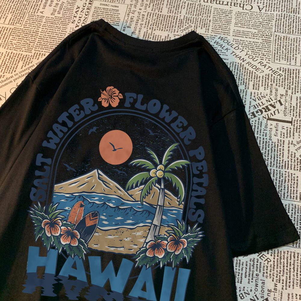 KINA | Hawaiiaanse Vibes T-shirt met Tropisch Design