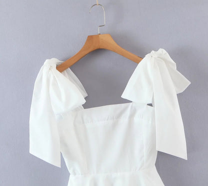 ILSE | Witte Strikband Jurk – Speels & Romantisch