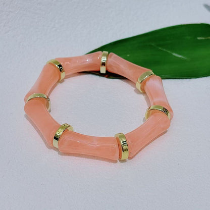 NOURAYA | Bamboe-Stijl Acryl Armband – Chic Statement Accessoire