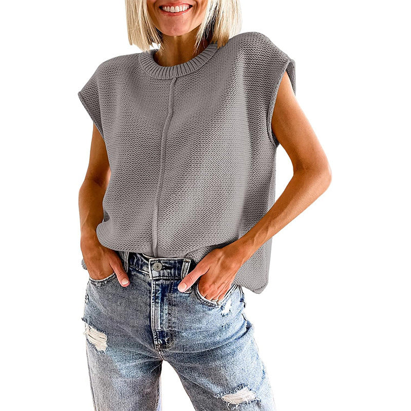 KEIRA | Mouwloze Gebreide Top – Casual Chic Look