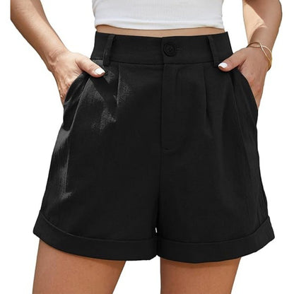 ROSALIE | High Waist Shorts met Omgeslagen Zoom - Zomer Must-Have