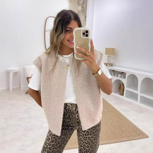 FAUSTINE | Zachte Damesgilet – Minimalistisch, Warm & Tijdloos