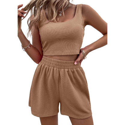 FREE | Trendy Crop Top en Shorts Set - Zomeroutfit Dames