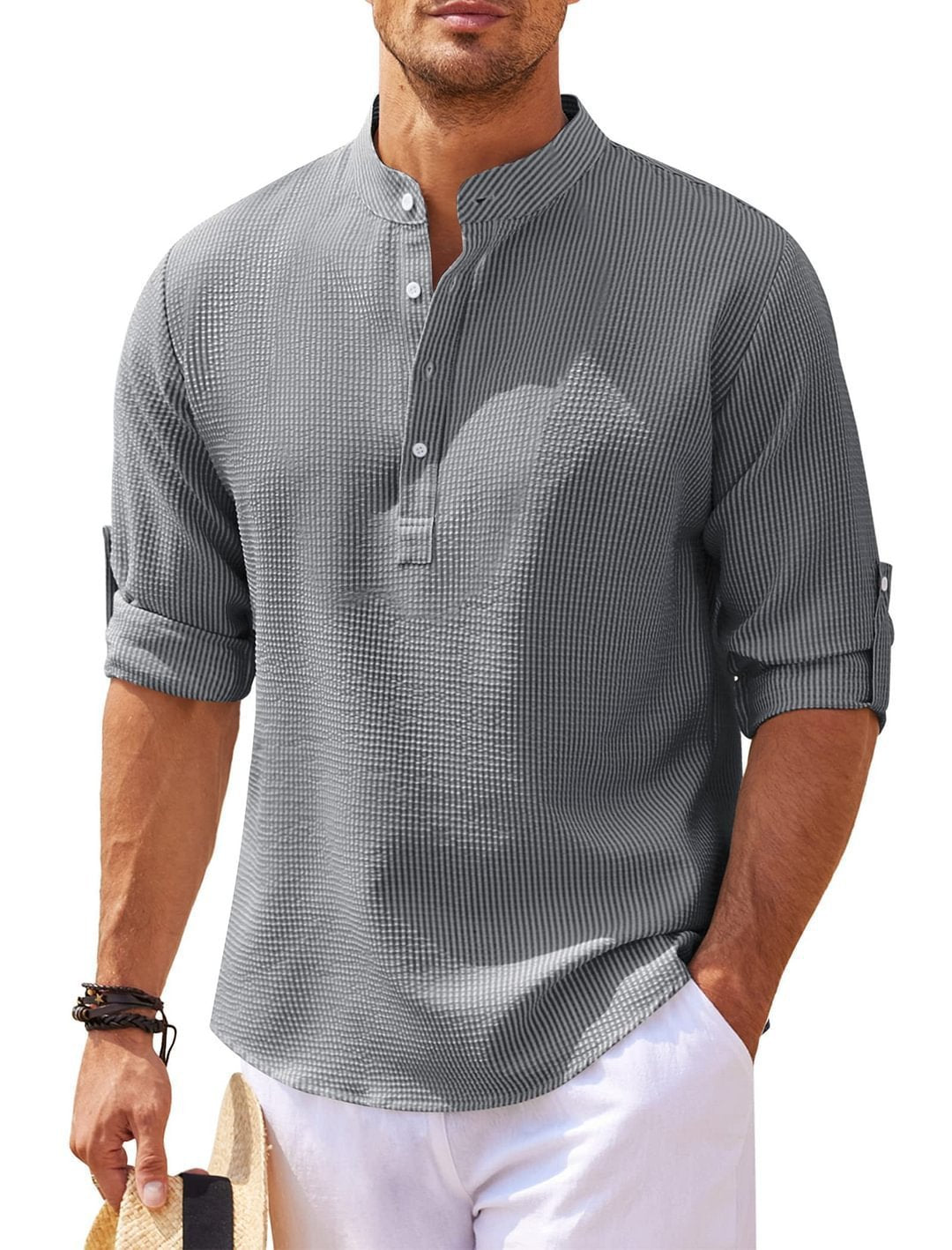 MAX | Casual Henley Shirt voor Mannen – Comfort en Stijl Gecombineerd!