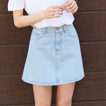 MONIKA | Denim Mini Rok Dames –  Spijkerrok met Hoge Taille