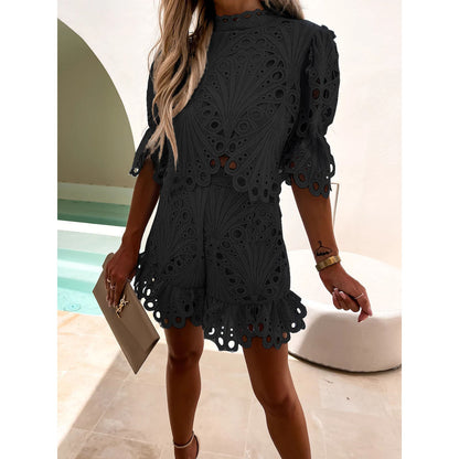 SALOMÉ | Chique Broderie Set – Elegant, Trendy & Perfect voor Zomeravonden