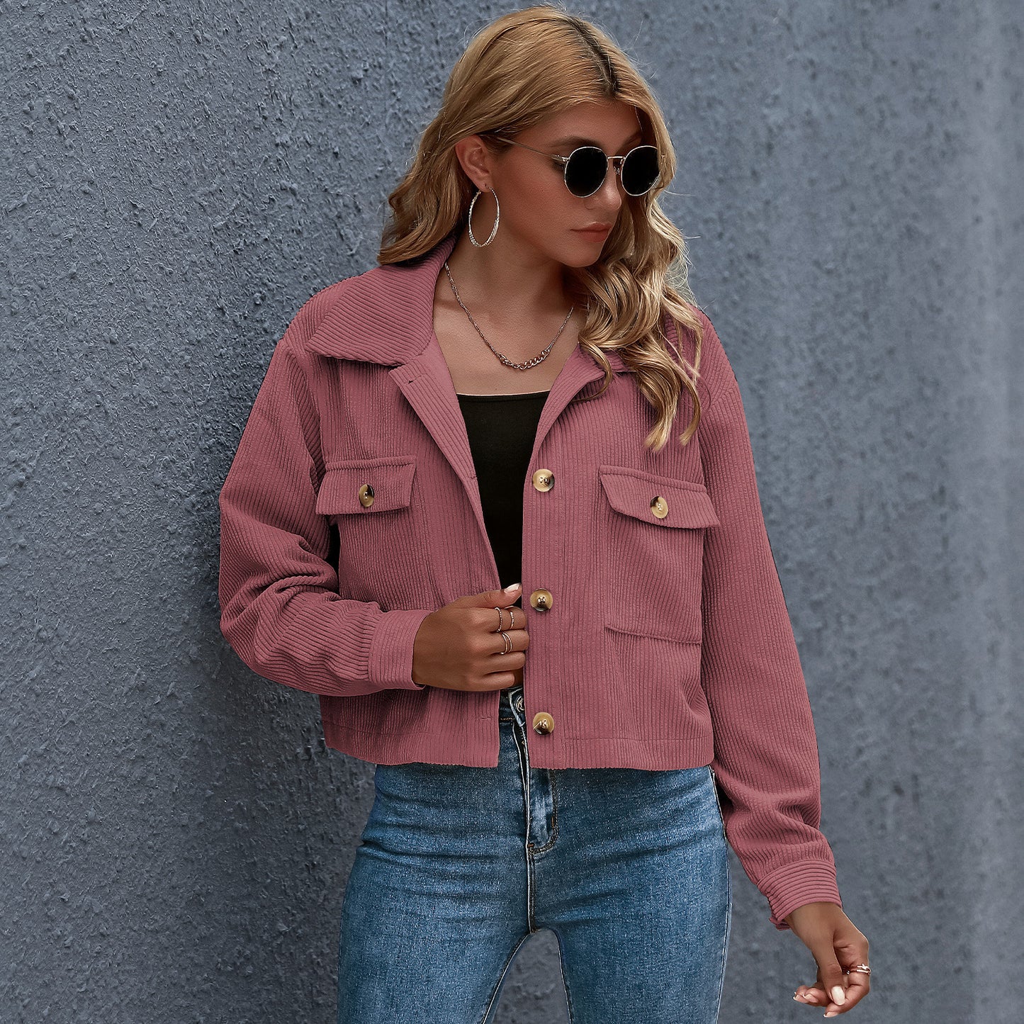 SIDNEY | Cropped Ribcord Jacket – Stoer & Stylish Overjasje