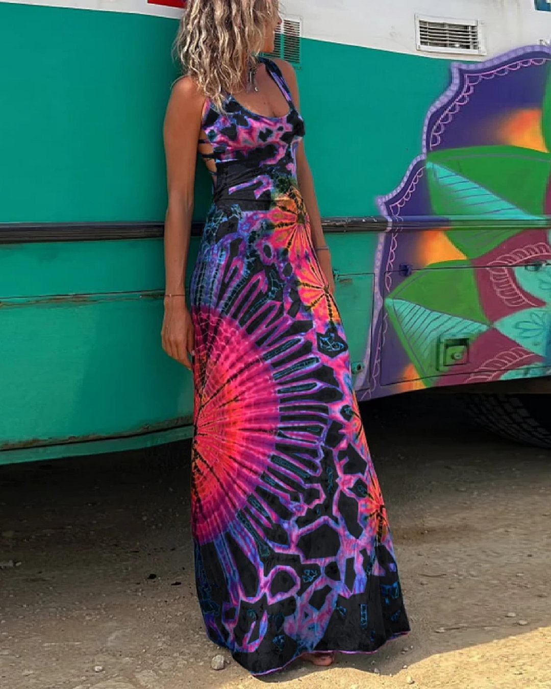 LICIA | Backless Tie-Dye Zomerjurk – Festival Vibes & Boho Look