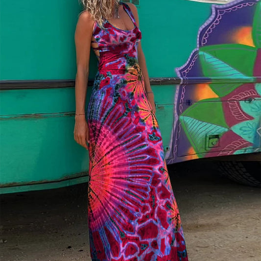 LICIA | Backless Tie-Dye Zomerjurk – Festival Vibes & Boho Look