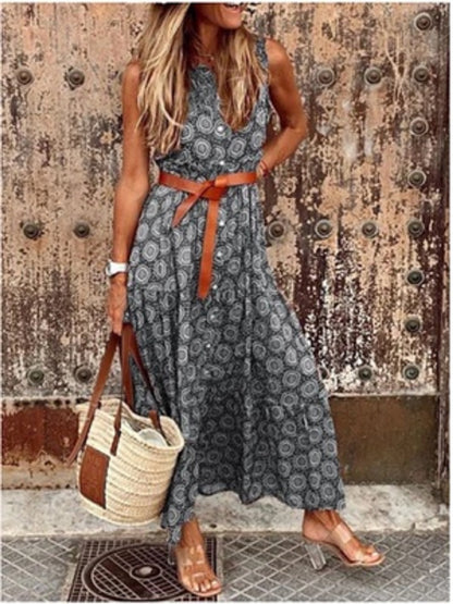 ISALIE | Boho Print Maxi Jurk – Zomerse Eyecatcher in 3 Kleuren