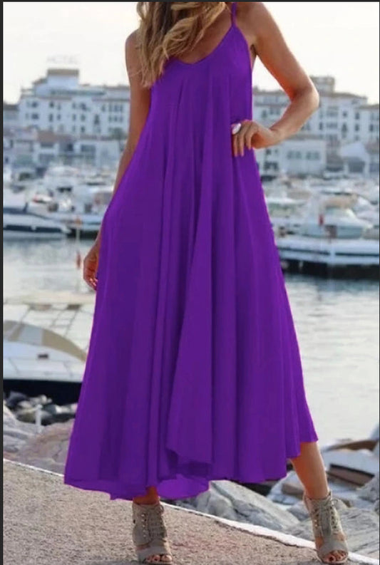 MEA | Zomerse Maxi Jurk met Spaghettibandjes