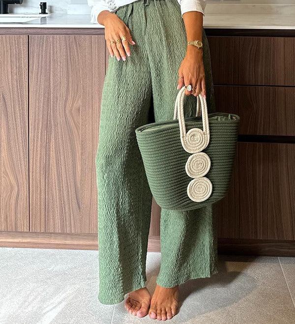 VESA | Palm Chic Set – Tropisch Blouse & Wijde Broek