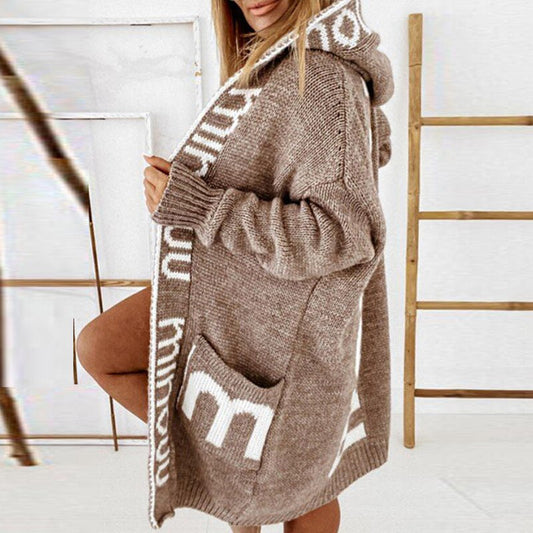 MINOU | Oversized Gebreid Vest met Capuchon – Comfort & Stijl in Één