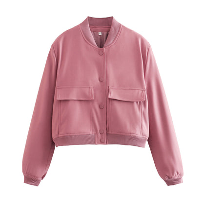 PAULIEN | Cropped Bomberjack Dames – met Drukknoopsluiting