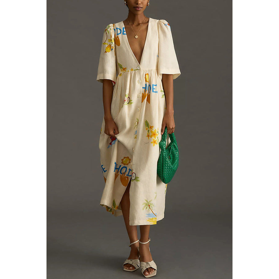 KATJA  | Zomerse Luchtige Jurk voor Dames met print