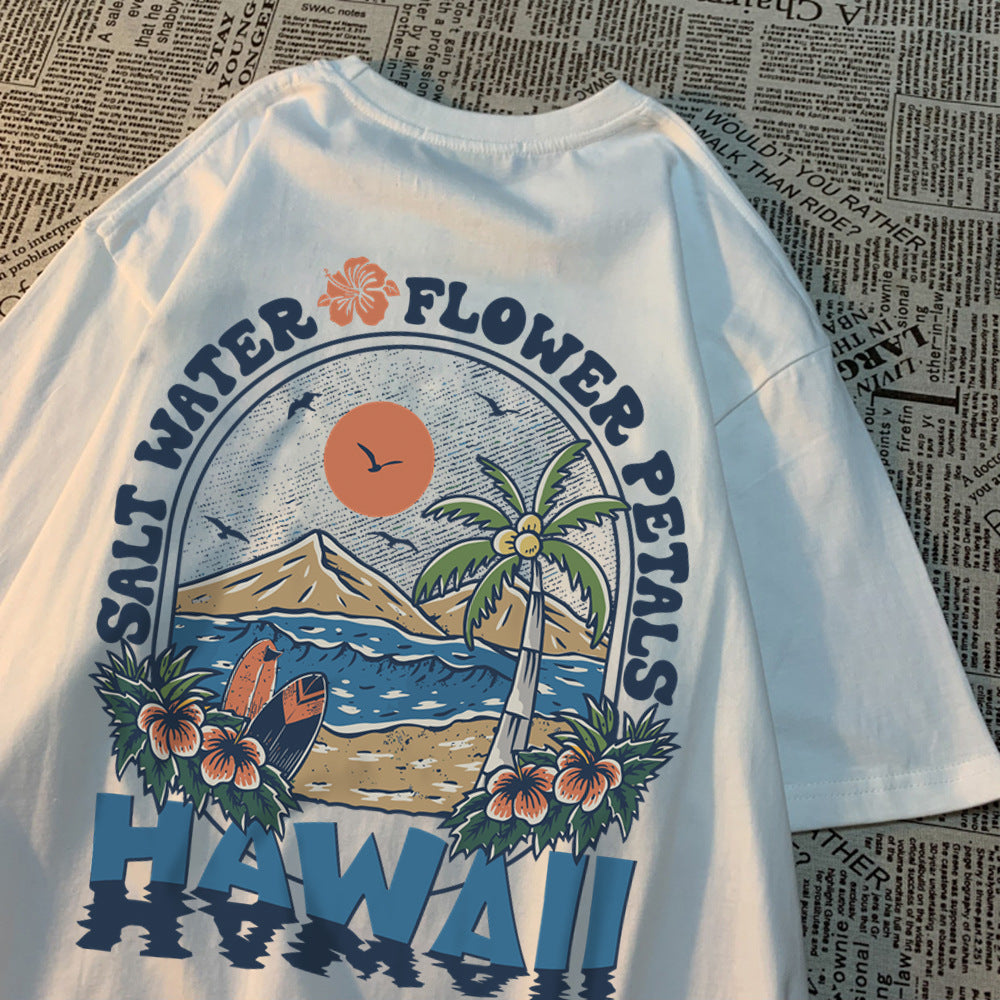 KINA | Hawaiiaanse Vibes T-shirt met Tropisch Design