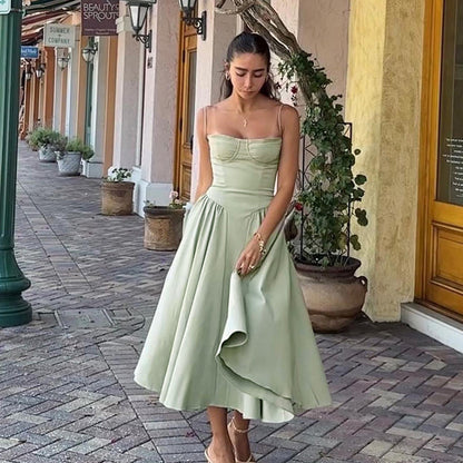 COLETTE | Zomerjurk Dames – Corset Midi Jurk