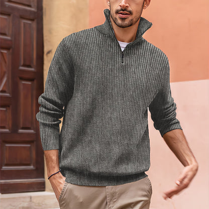 NICK | Heren Trui met Ritskraag – Stijlvolle Half-Zip Pullover van Zachte Knit