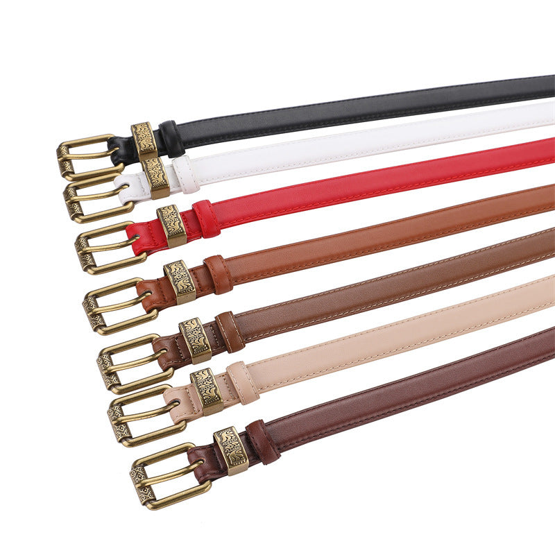 ANIC | Vintage Riem met Goudkleurige Gesp – Stijlvolle Accessoire voor Elke Look