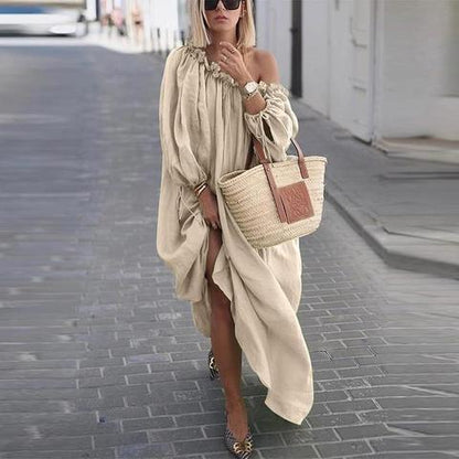 LOU-ANN | Boho Breeze Off-Shoulder Jurk – Zomerse Musthave in 8 Kleuren