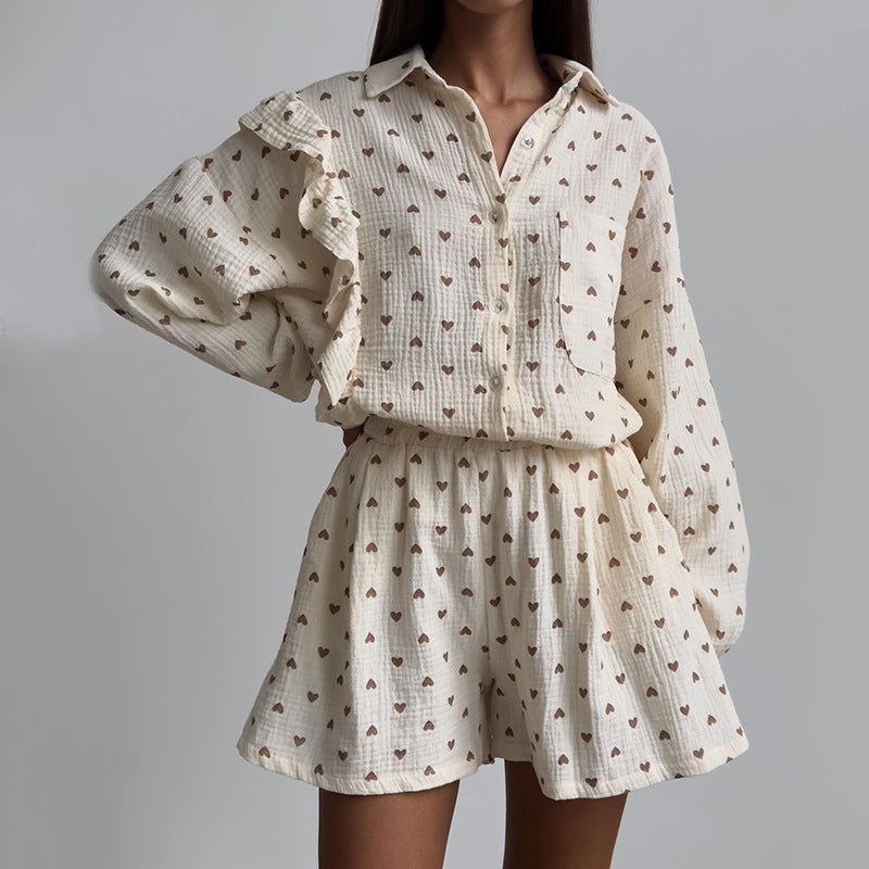 YOUNA | Leisure Suit met Hartjes – 2-delige Loungewear Set