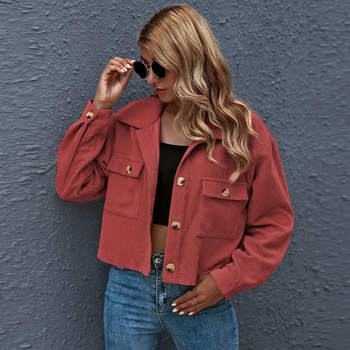 SIDNEY | Cropped Ribcord Jacket – Stoer & Stylish Overjasje
