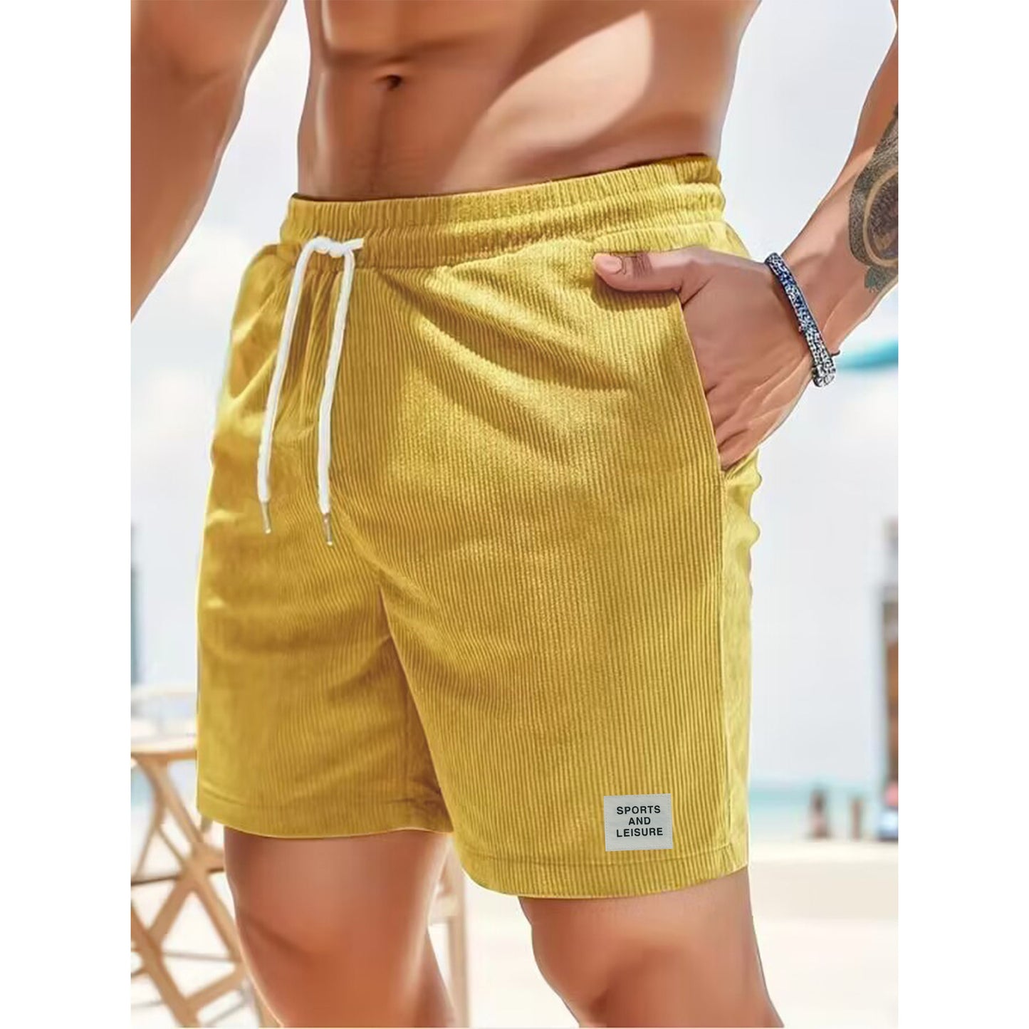 JIM | Zomerse Heren Korte Broek – Comfortabele Strandshort met Trekkoord