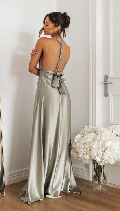 STEFFY | Satijnen Gala Avondjurk – Elegantie met Open Rug