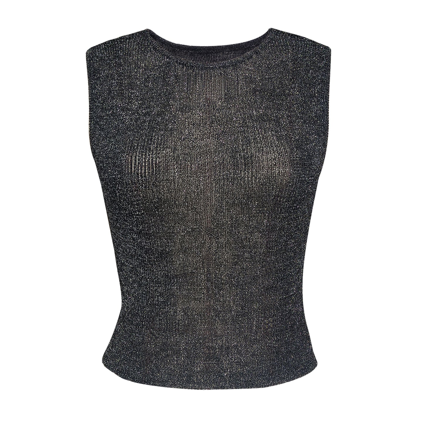 KARI | Glitter Mouwloze Top – Chic, Trendy & Perfect voor een Party Look