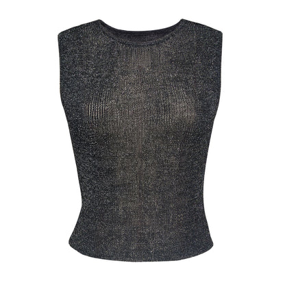 KARI | Glitter Mouwloze Top – Chic, Trendy & Perfect voor een Party Look