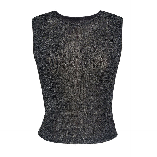 KARI | Glitter Mouwloze Top – Chic, Trendy & Perfect voor een Party Look