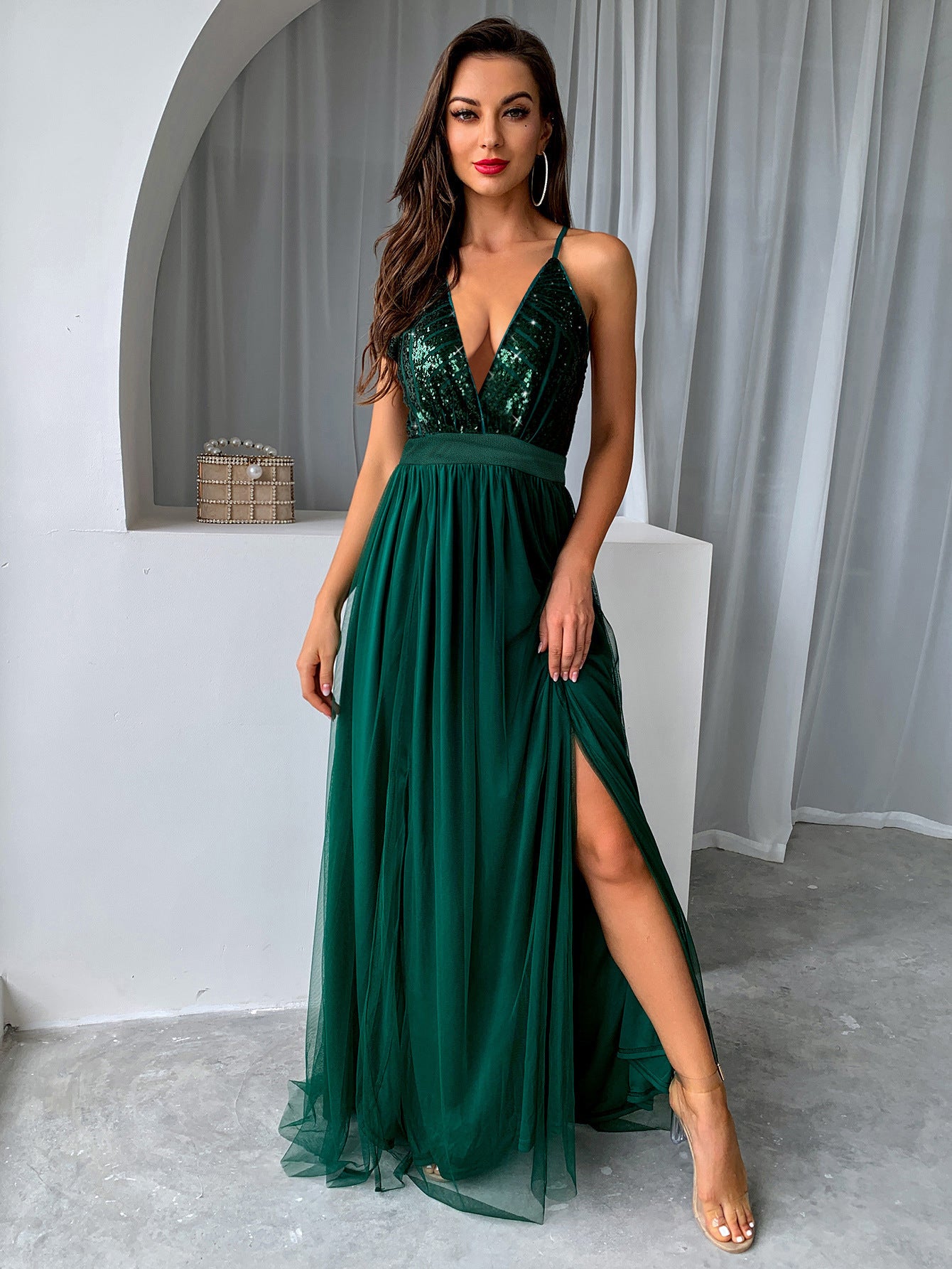 TOSCANE | Gala Tulle Jurk met Pailletten – Glamour & Elegantie
