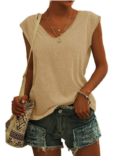 NICOLINE | Trendy V-Hals Dames Top – Jouw Zomer Must-Have!