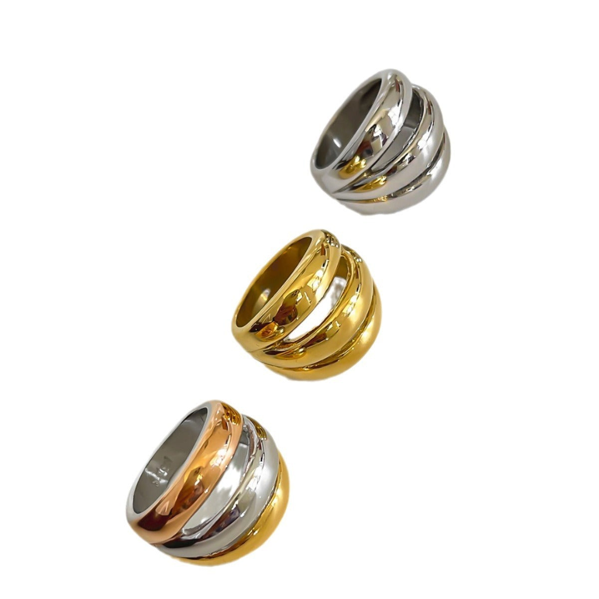 LINA | Statement Ring – Chunky Fashion Ring met Geslepen Design