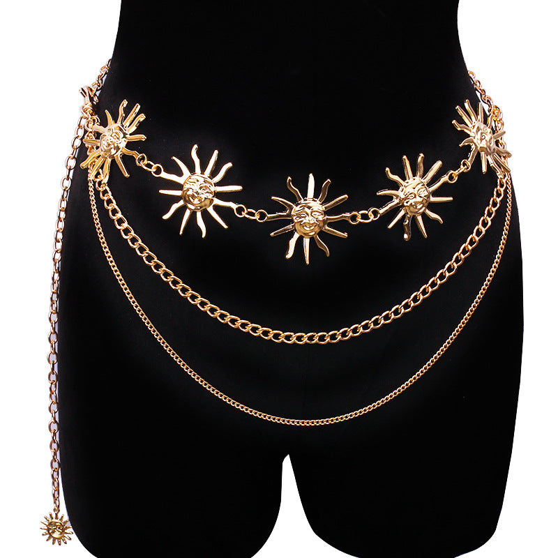 KATHELIJNE | Statement Tailleketting Zon & Maan – Eyecatcher in Goud of Zilver