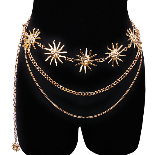 KATHELIJNE | Statement Tailleketting Zon & Maan – Eyecatcher in Goud of Zilver