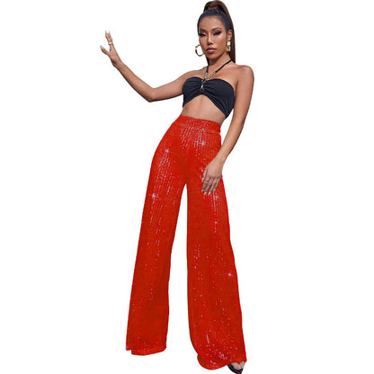 CELINE | Pailletten Palazzo Broek – Glitter Wide Leg Broek in Meerdere Kleuren