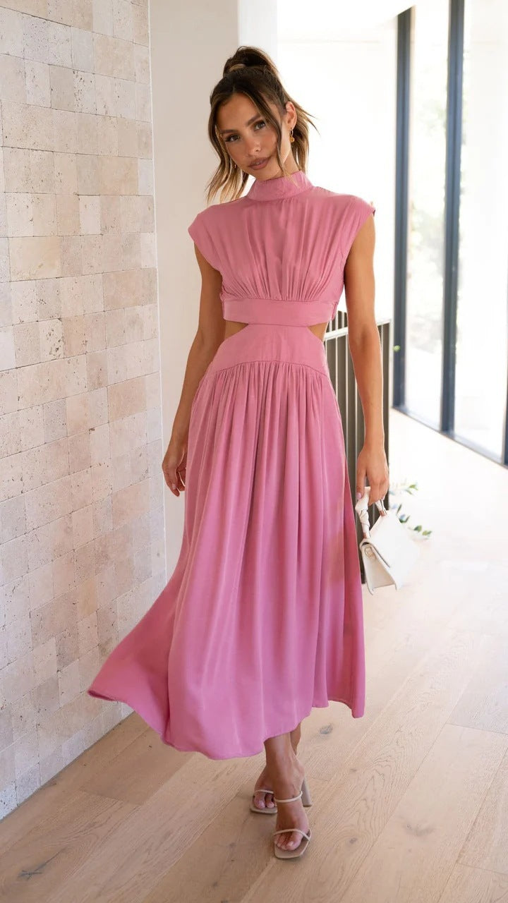 ELITA | Cut-Out Midi Jurk – Elegantie met een Moderne Twist