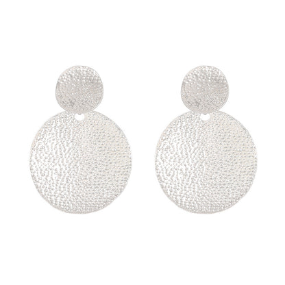 STACY | Minimalistische Ronde Oorbellen met Textuur – Goud, Zilver & Zwart